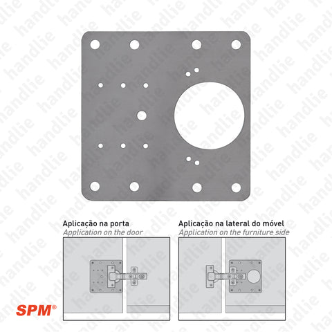 D.ACE.SPM - Placa de reparação para dobradiça copo Ø35mm