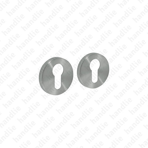 ENT.IN.82Y - Par de entradas de chave para cilindro redondas Ø50x8mm