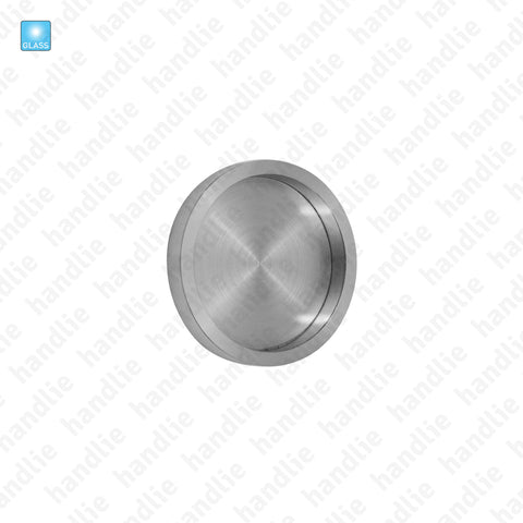 CE.IN.8527 - Puxador concha plana Ø65 para portas vidro ou madeira - Inox