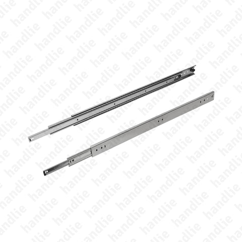 COR.A56.2L - Corrediças com esferas para gavetas / 2 Lanços / Extração total / Até 121kg