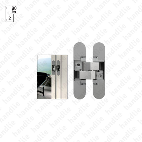 D.580.3D - Dobradiça oculta 3D - Carga 80 Kg