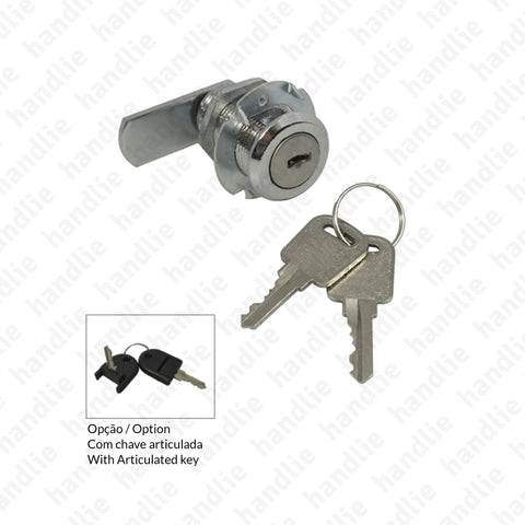 F.220 - Fechadura de patilha com cilindro para móveis