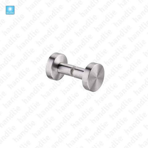 P.IN.8006.V - Par puxador Fixo - Vidro - Inox