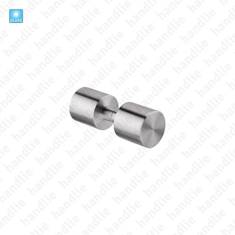 P.IN.8007.V - Par puxador fixo - Vidro - Inox
