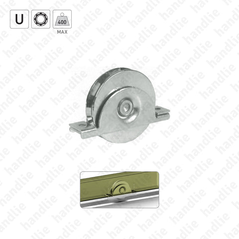 R.392L - Rodas com suporte interno e canal U / 1 rolamento