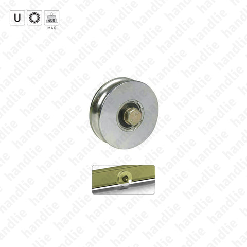 R.964 - Rodas com canal U / 1 rolamento - Inox