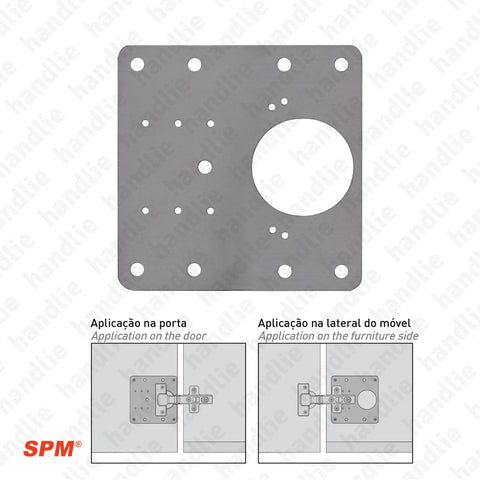 D.ACE.SPM - Placa de reparação para dobradiça copo Ø35mm