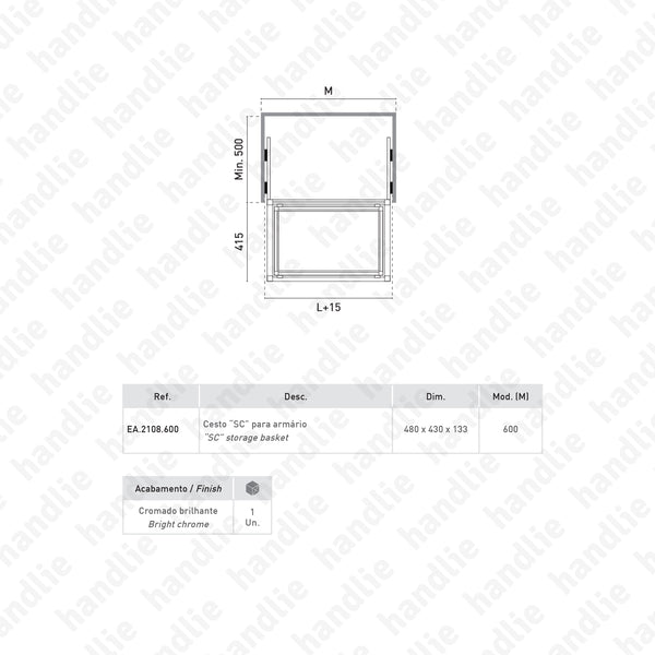 KIT EA.2108 - Kit Cesto para Armário  - SC SQUARE CLOSET