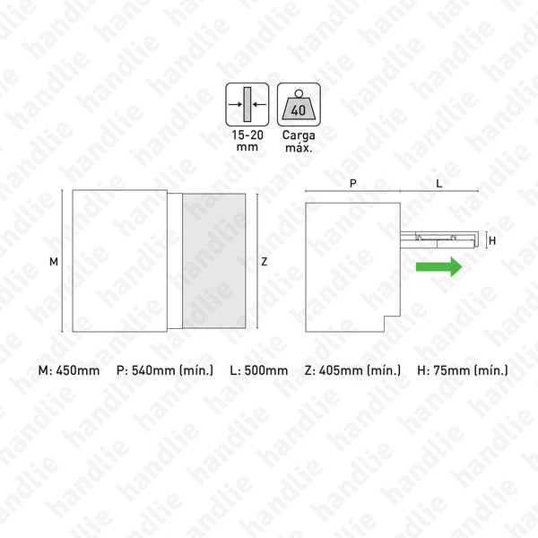 EC.1157 - OPLA - Sistema de ferragens para mesas ocultas / extraíveis