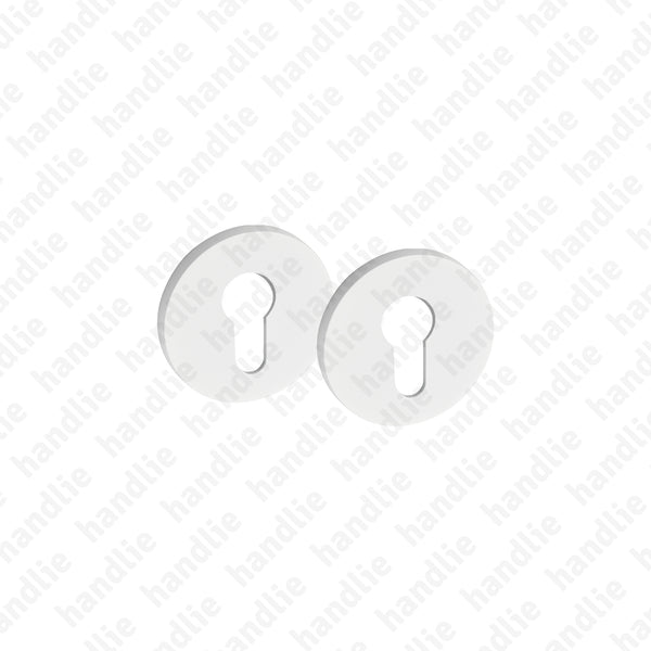 ENT.5210.005.EY - Par de entradas de chave normal redondas Ø52x5mm