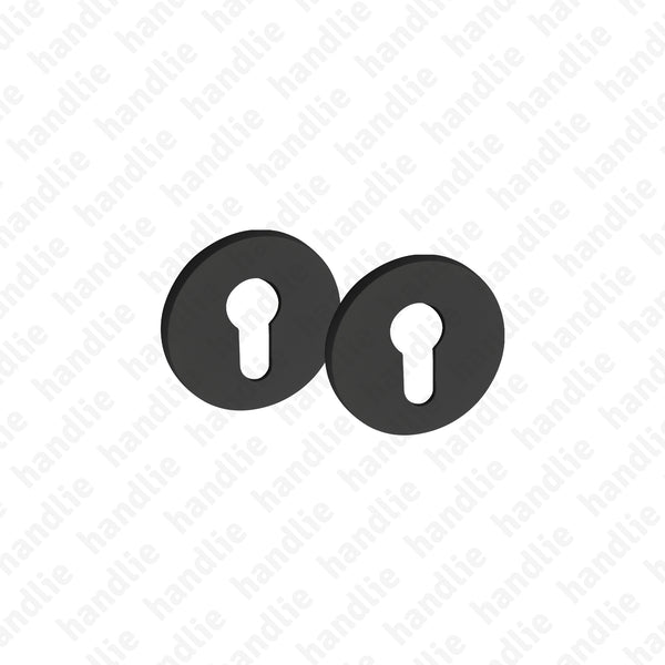 ENT.5210.005.EY - Par de entradas de chave normal redondas Ø52x5mm
