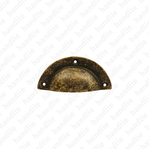 PM.7123.L11 - Puxadores / Conchas para mobiliário - Latão Bronze Antigo