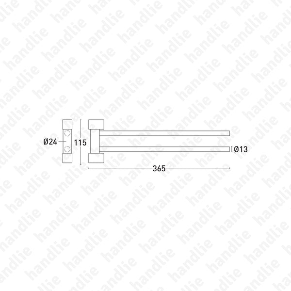 WC.02.0403 Série KADAPUL - Toalheiro Duplo