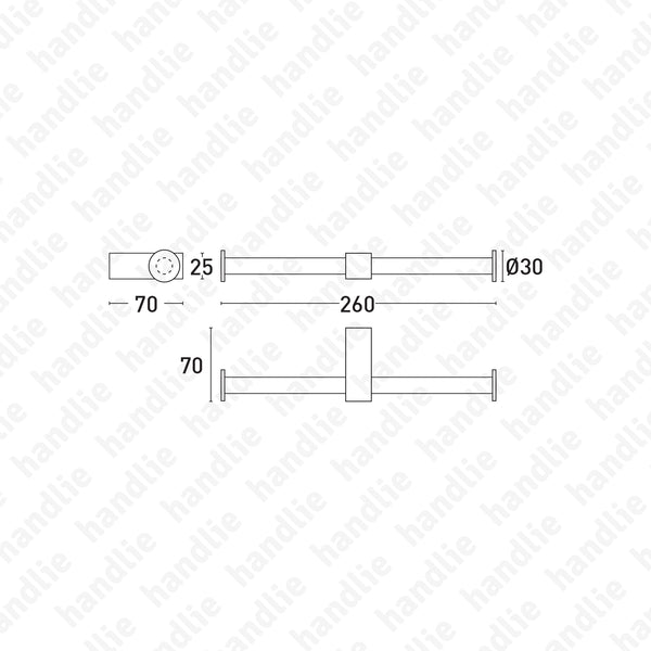 WC.02.0502 Série KADAPUL - Porta Rolos Duplo