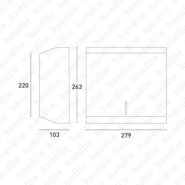 WC.1721.00 - Dispensador de Papel - Altura 263mm