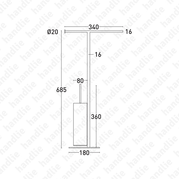 WC.9105 - Toalheiro com Porta Rolos e Piaçaba