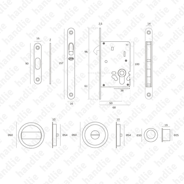 20.937.NS - Fechaduras para portas de correr
