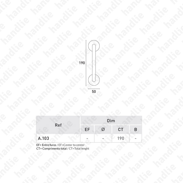 A.103 - Asa para portas - Preto Fosco