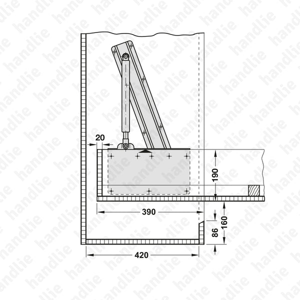 ACE.271.95.203 - Mecanismo de elevação para camas rebatíveis