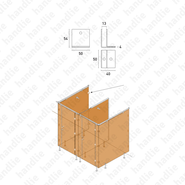ASM.814 - Suporte para painel - INOX