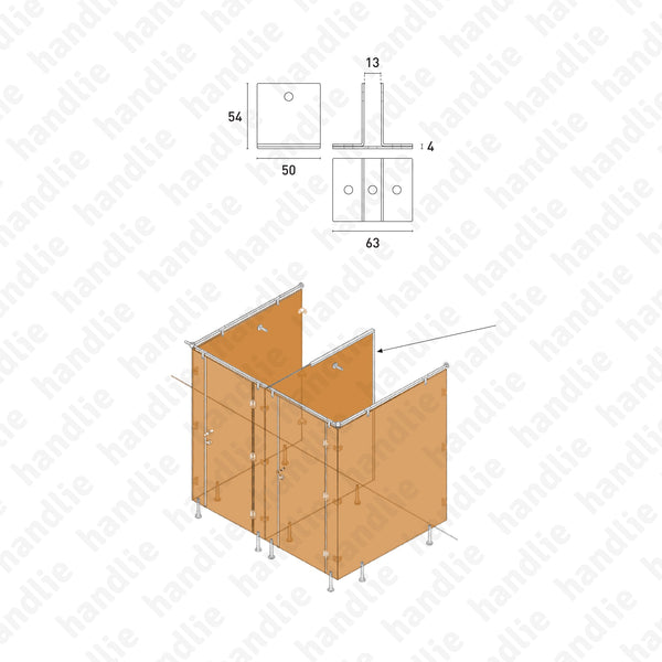 ASM.834 - Suporte para painel - Inox