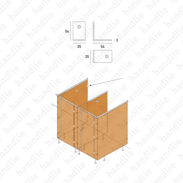 ASM.844 - Suporte para painel - Inox