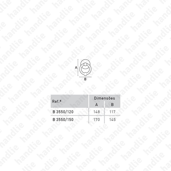 B.3550.150 - Batentes chamada para portas - Latão