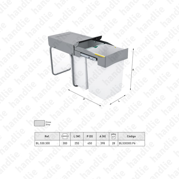BL.530 - Balde de lixo extraível