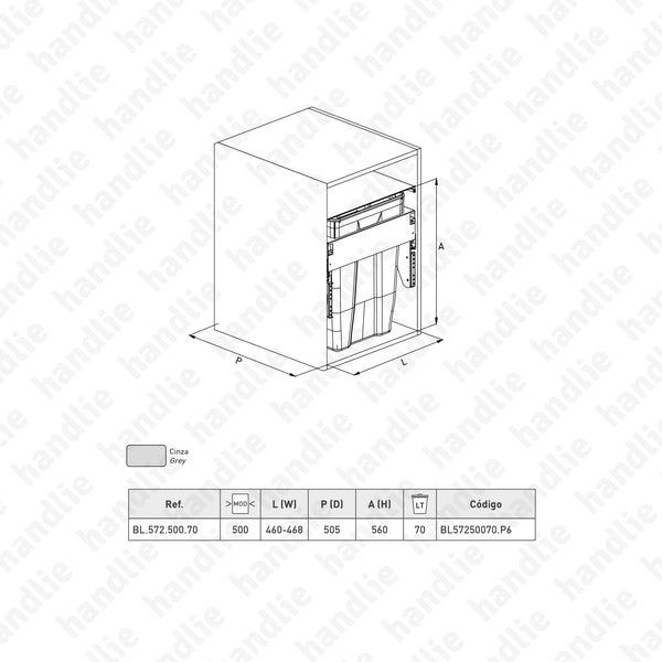 BL.572 - Balde de lixo de extracção total