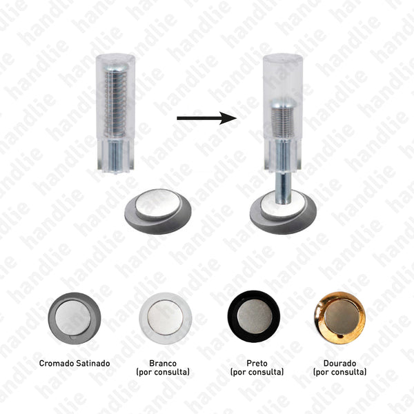 BP.1491 - Batente de porta magnético oculto