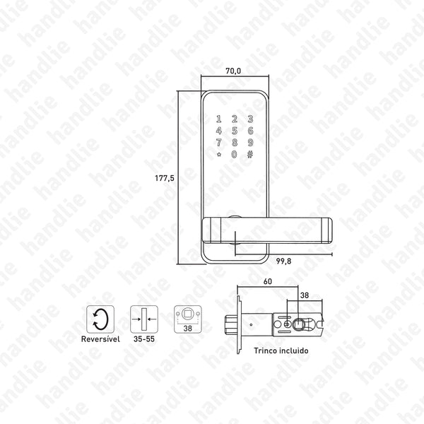 CA.666TTL - Controlo de acessos inteligente Standalone