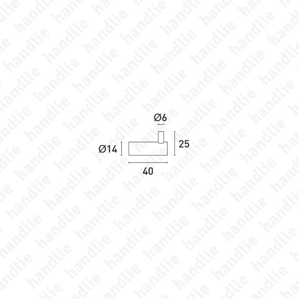 CAB.IN.505 - Cabide Ø14x40 - INOX
