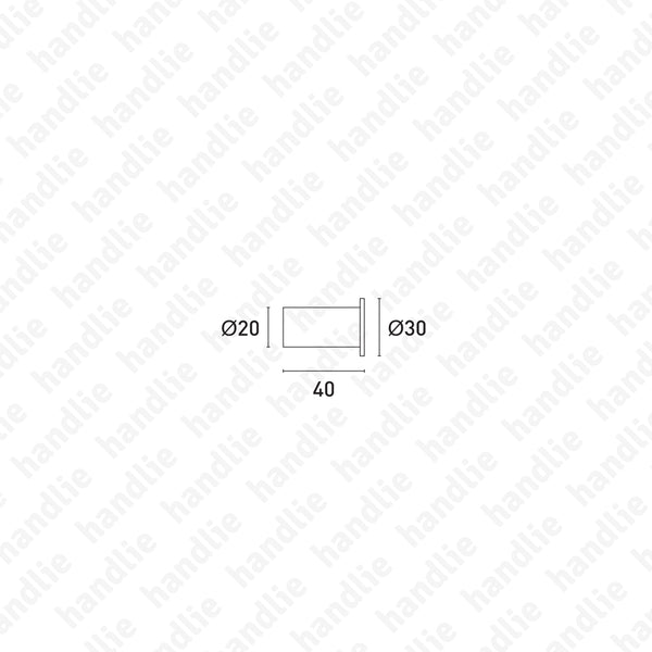 CAB.IN.520 - Cabide Ø20x40 - INOX