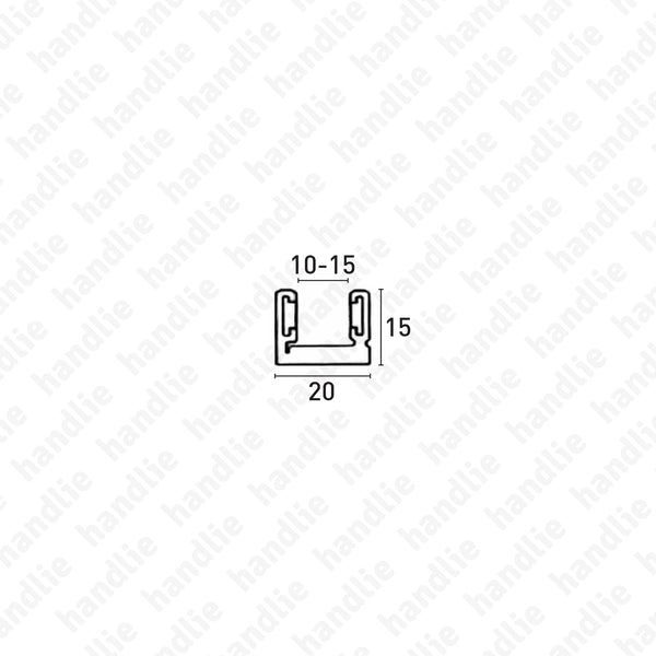 CAL.41.22 - Perfil inferior com vedante de pelúcia - 8 a 12mm | SAHECO