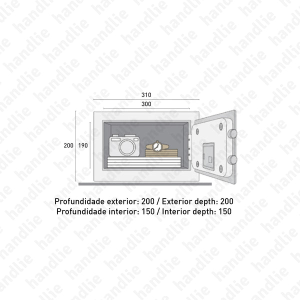 CF.YEC.200.DB1 - Cofre - Série BÁSICA - Compacto