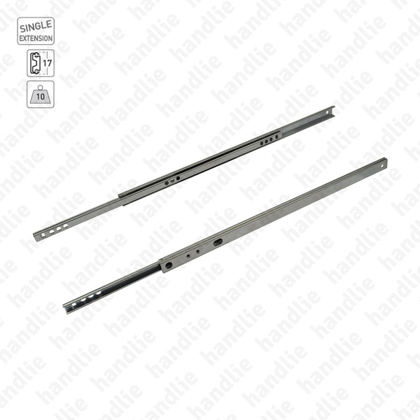 COR.A17 - Corrediças com esferas / Extração parcial / 10Kg (par)