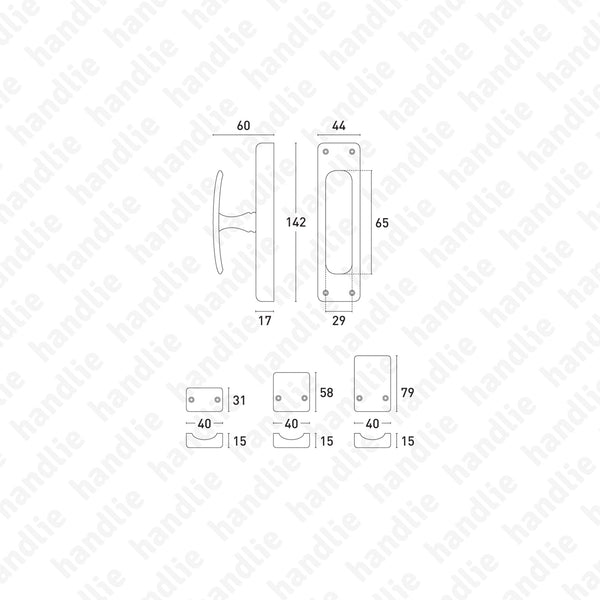 CRM.202 - Cremone sobrepor - LATÃO