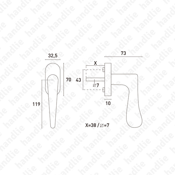 CRM.34.1144 - Jasper Morrison - Puxador cremone DK