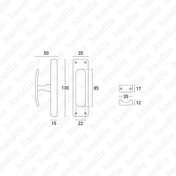 CRM.896.L16 - Cremone sobrepor - Preto Fosco