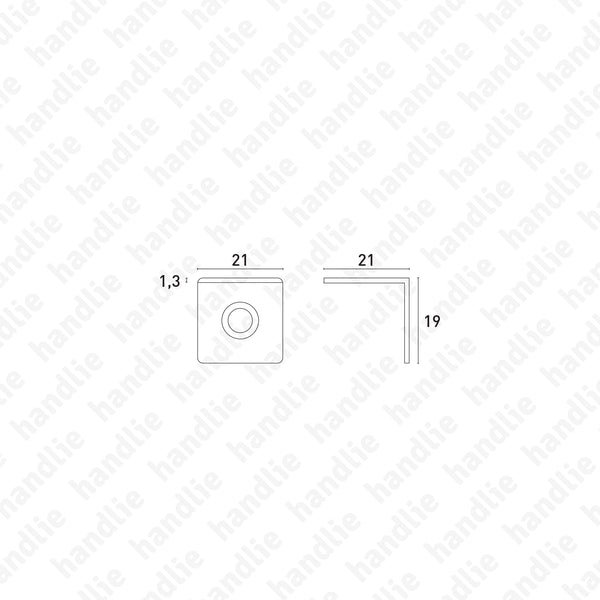 CT.39.2F - Suporte canto - esquadro - Aço