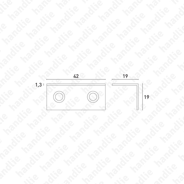 CT.39.4F - Suporte canto - esquadro - Aço