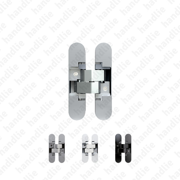 D.505.28.3D - Dobradiça oculta / invisível 3D - Carga 40Kg (2 dobradiças) - Espessura porta min. 28mm