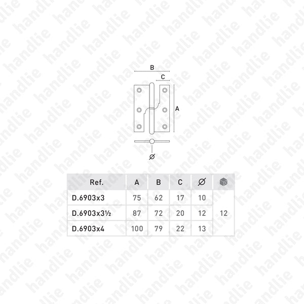 D.6903 - Dobradiça balanço - latão