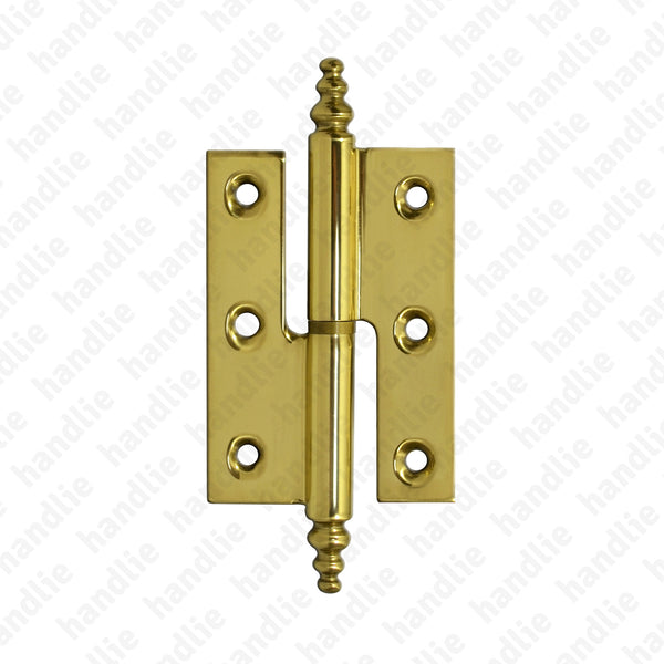 D.6911 - Dobradiça ½ balanço com pirâmide - Latão