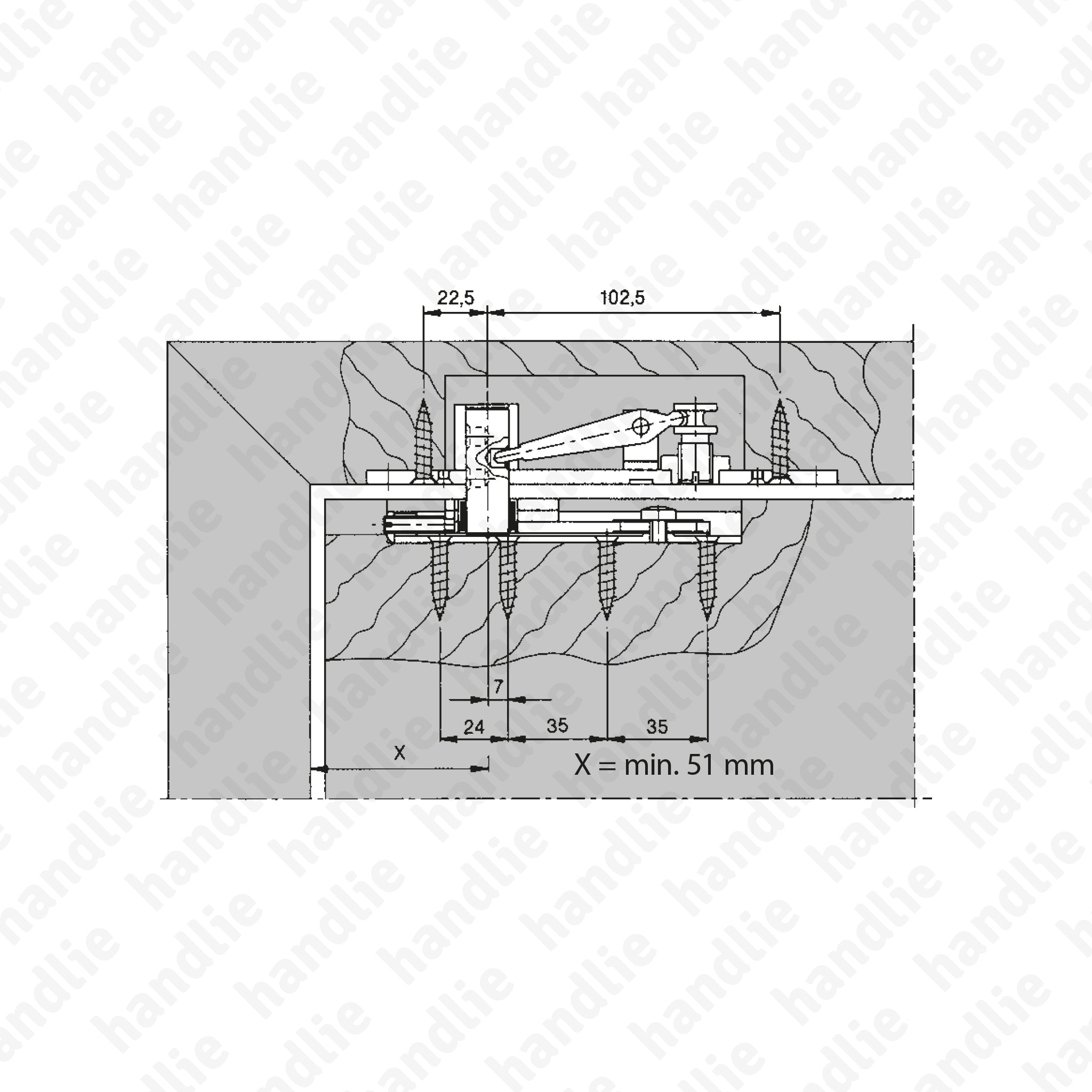 D.8066 - Giro pivotante para portas batente ou vai-vem - Aço – handlie