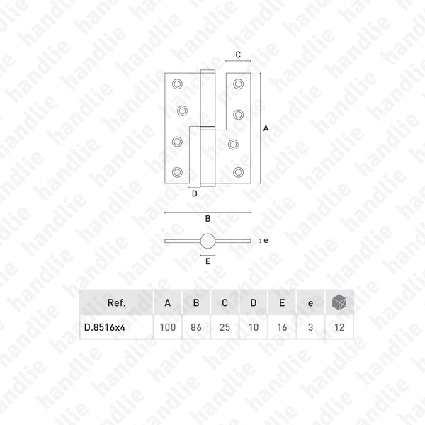 D.8516 - Dobradiça balanço - inox
