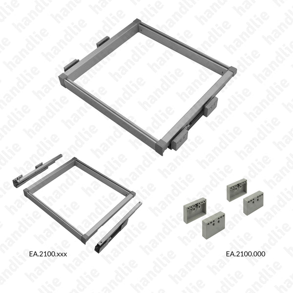 KIT EA.2100 - Aro com corrediças Soft Close - SC SQUARE CLOSET