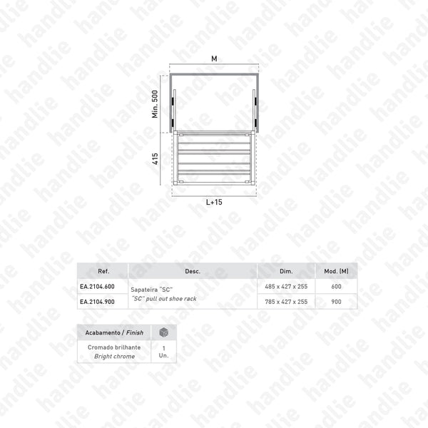 KIT EA.2104 - Kit Sapateira  - SC SQUARE CLOSET