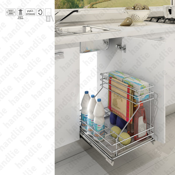 EC.060.G - Despenseiro multiusos para garrafas / detergentes com corrediças e soft-close