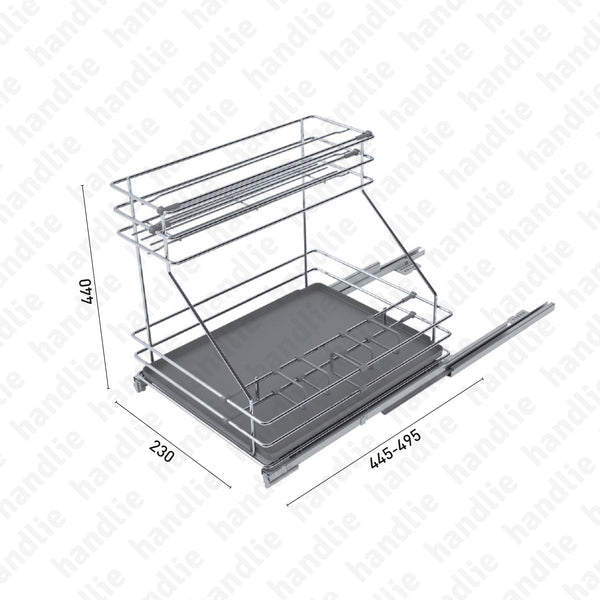 EC.060.G - Despenseiro multiusos para garrafas / detergentes com corrediças e soft-close